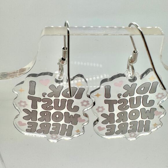 IDK, I Just Work Here Earrings - Funny Earrings - Work Accessories - I Dont Know - Picture 5 of 8